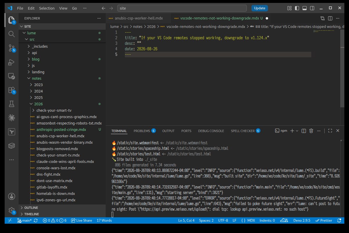 The VS Code UI drafting an early version of this post.