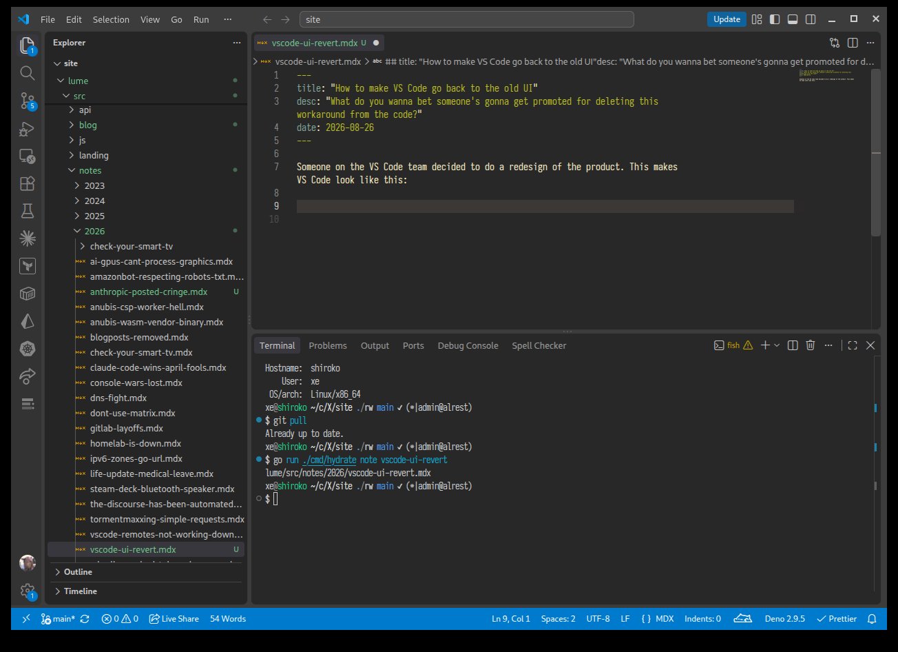 A picture of the VS Code UI that has a design I don't like.